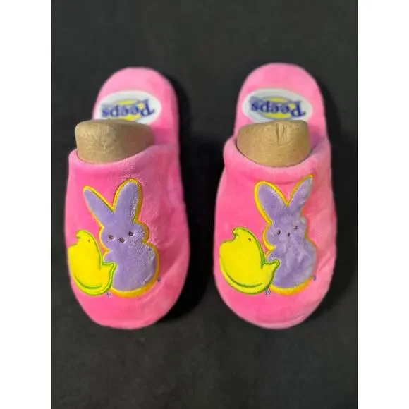 Girls Pink Peeps House Slippers, Size 13-1 - Picture 6 of 6